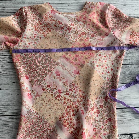 Vintage Y2K Reitmans Sheer Floral Bell Sleeve Boho Blouse Tunic Top - Picture 11 of 14